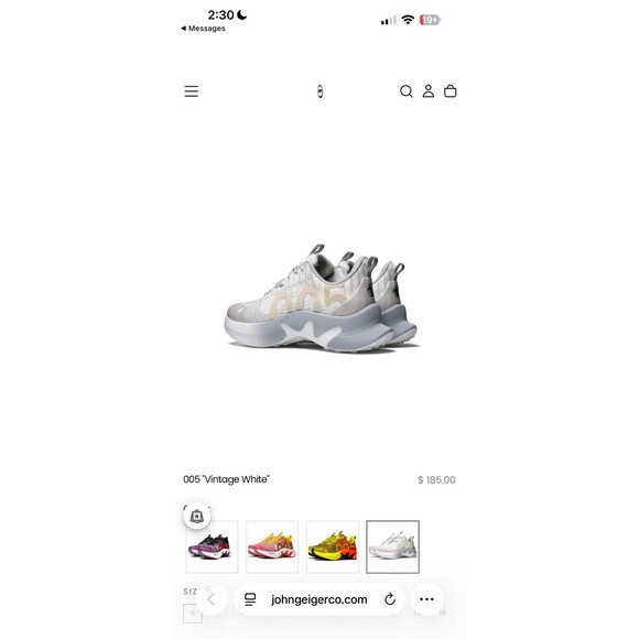 John Geiger 005 Vintage White Size 11